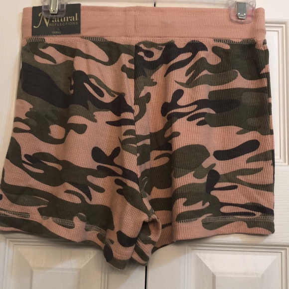 Pink Camo drawstring sleep shorts - Picture 2 of 6